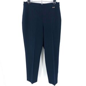 St John Sport Pants Womens 8 High Rise Ankle Zip Stretch Old Money Luxury